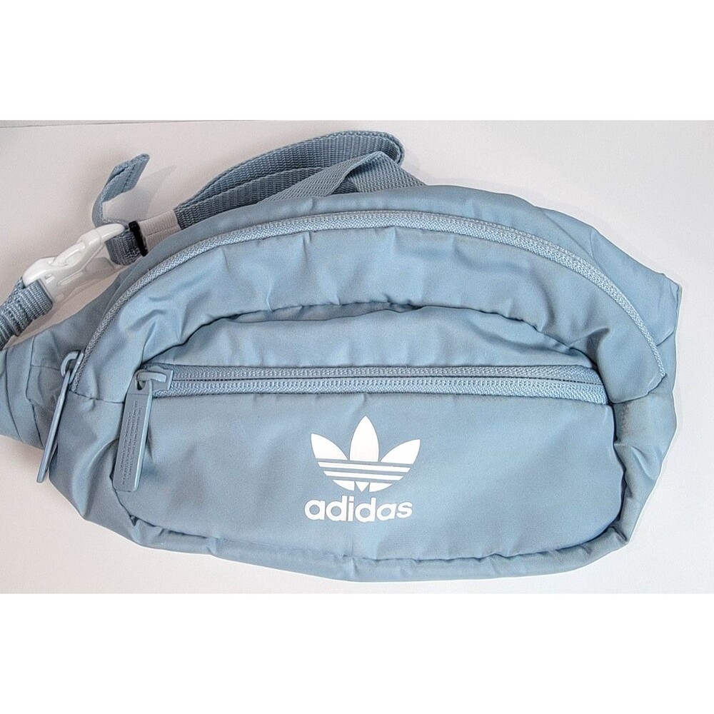 Adidas Originals Trefoil Light Blue Padded Belt Bag Fanny Pack Waist Pack